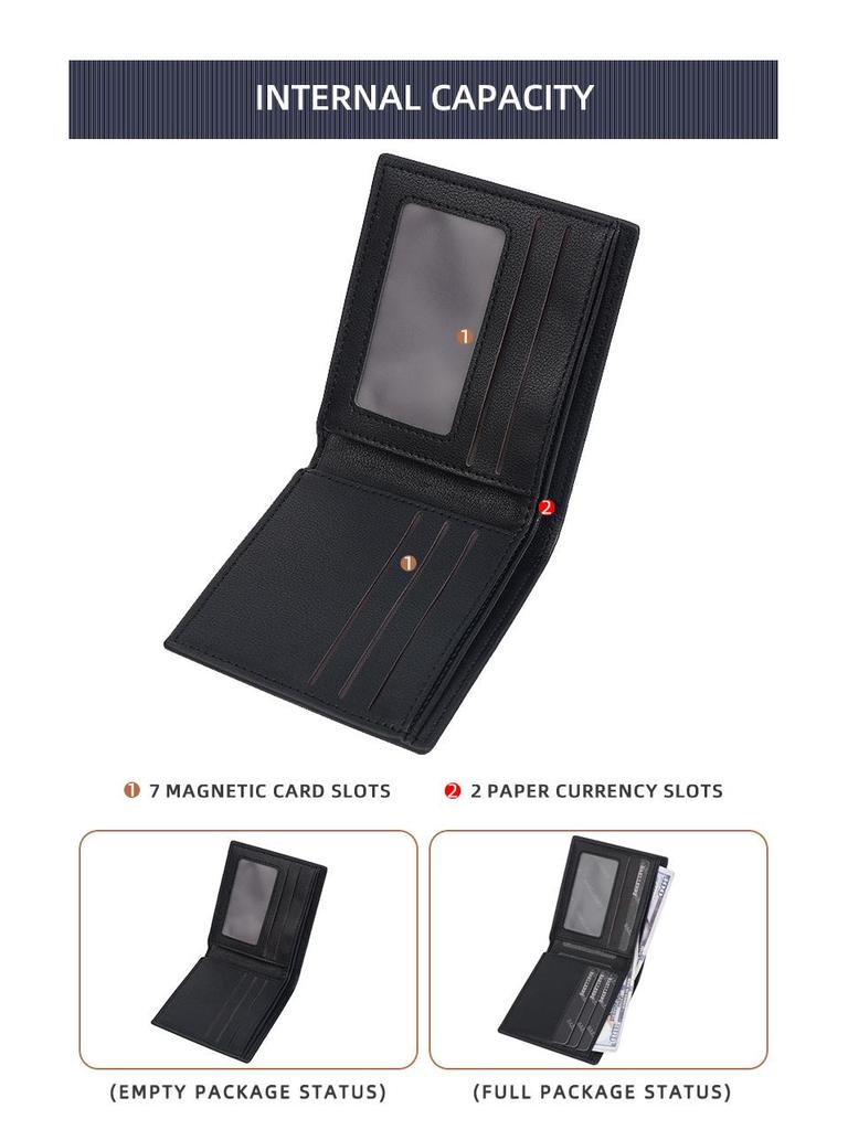 Unisex Cross-Border Frosted Leather Minimalist Card Holder Wallet