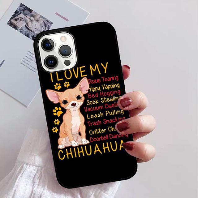 Cute Chihuahua Dog Mom Phone Case For iPhone 17 Air 16 15 14 13 12 Pro Max Plus Max Cover Shell Coque