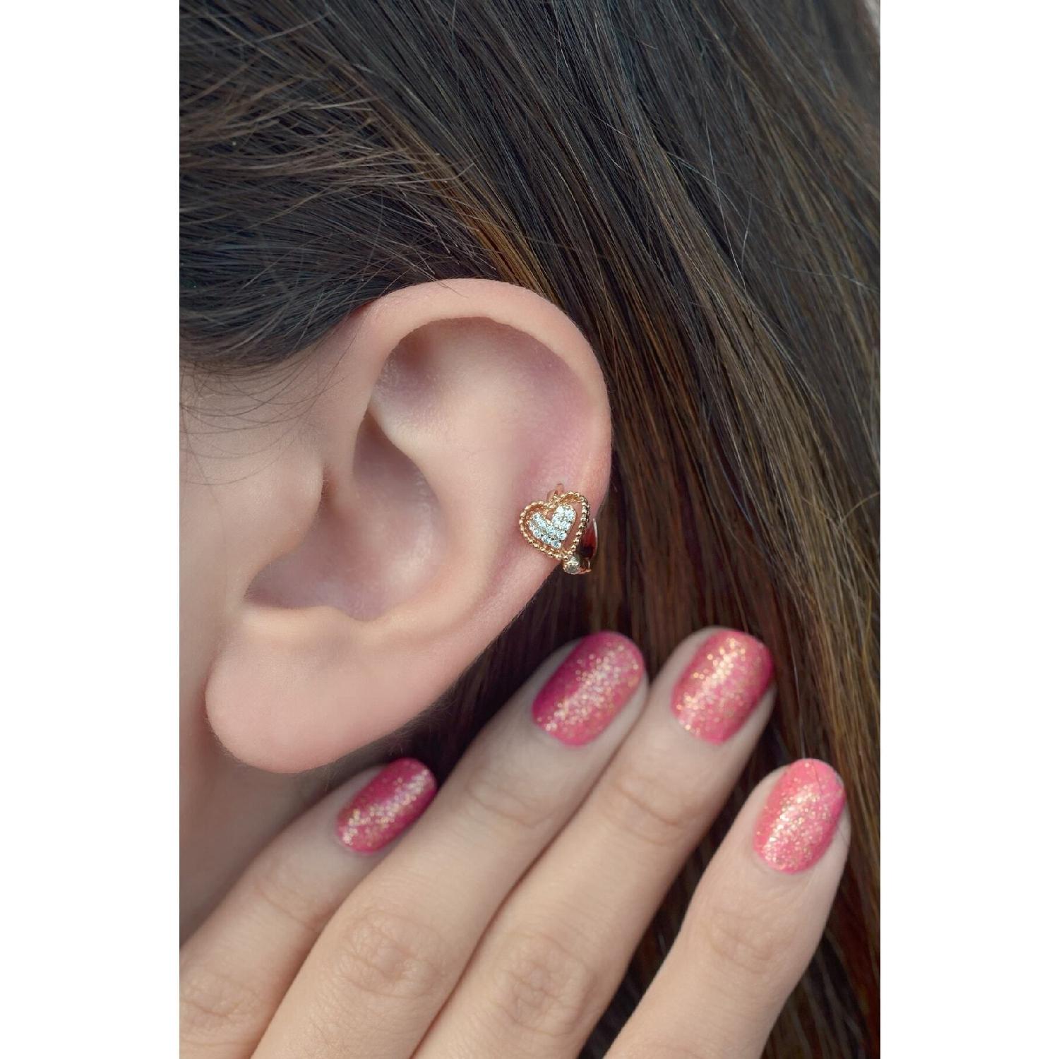 

Цирконове кільце з моделлю серця, пірсинг, спіраль козелка, хрящ чистий