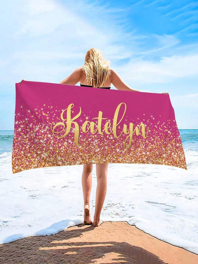Customized Beach Towel Name Personalized Super Absorbent Bath Towel Lightweight & Compact Pool Towel Summer Seaside Wholesale