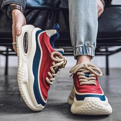 Baskets automnales à gros orteils et pieds larges chaussures de course style papa semelles compensées