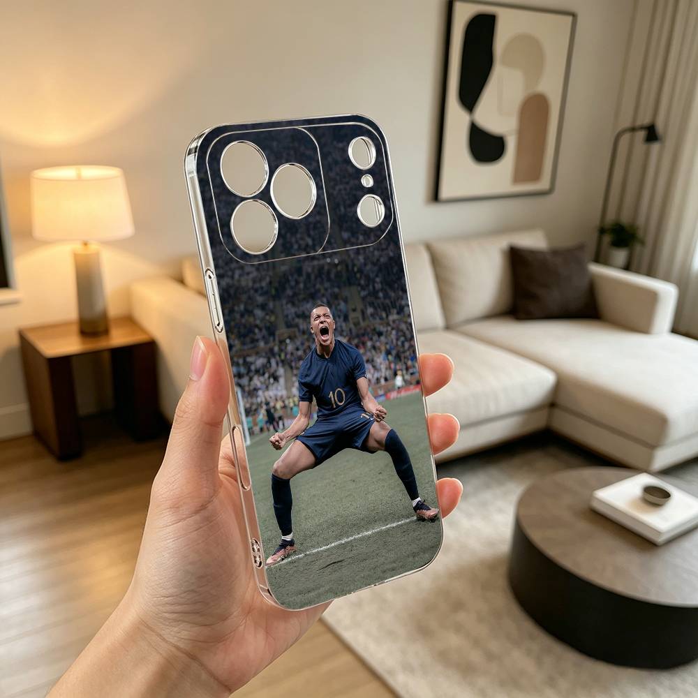F-Football Star MbappeS-S Phone Case For iPhone 17 16 15 14 13 12 11 Mini Pro Max Plus Transparent Cover