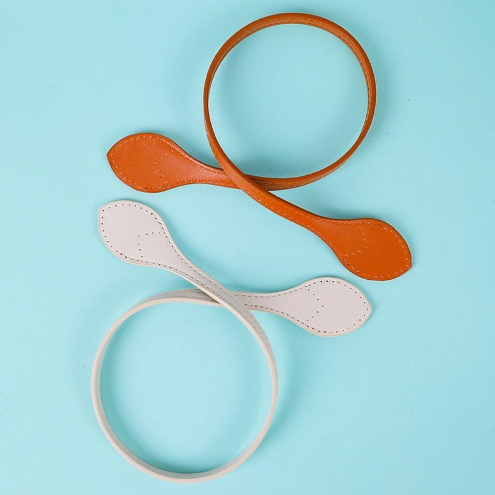 2Pcs PU Leather Bag Handle Shoulder Bag Strap Replacement Handbag Belt Straps DIY For DIY Women Handmade Bag Accessories
