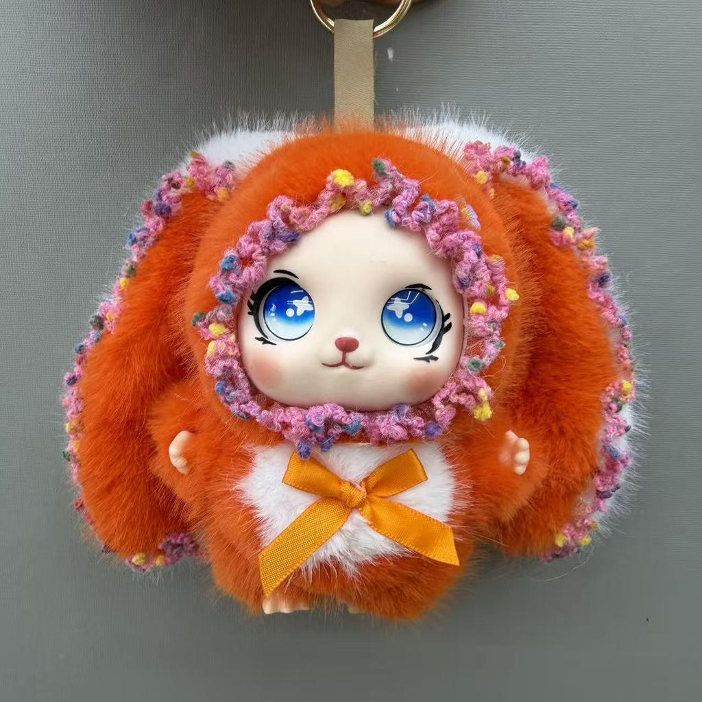 Trendy Cute Long-Eared Plush Doll Keychain