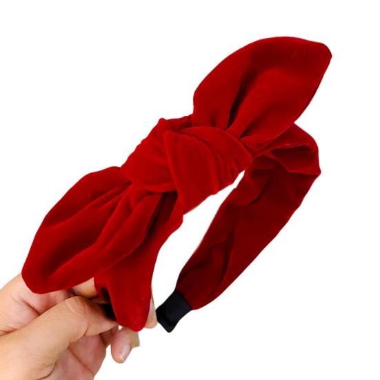 Hair Band Beautiful Rabbit Ears Comfortable Touch Pure Color Bowknot Female Head Accessories