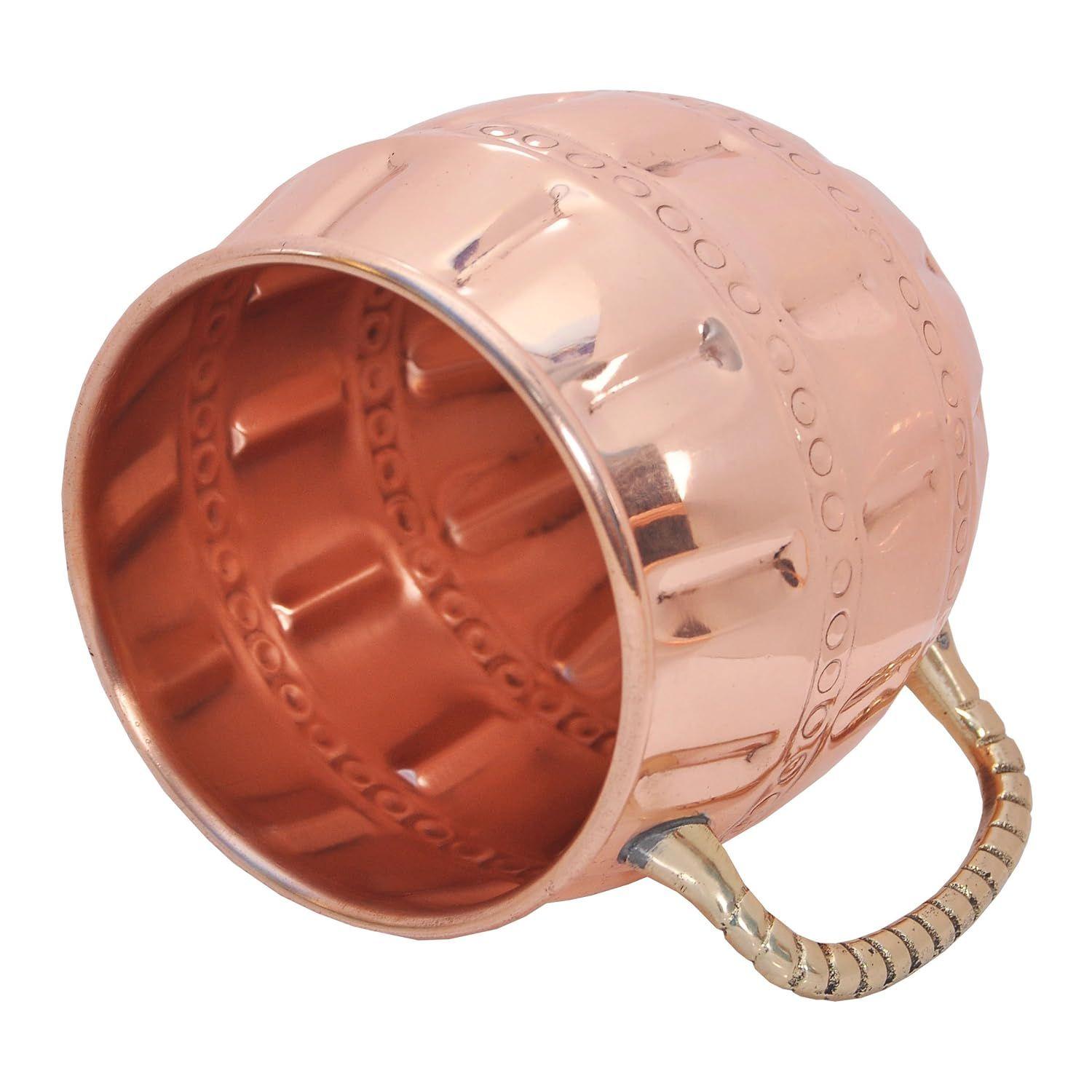 

Уникальный дизайн Кружка из чистой меди с привлекательной латунной ручкой. 530 МЛ