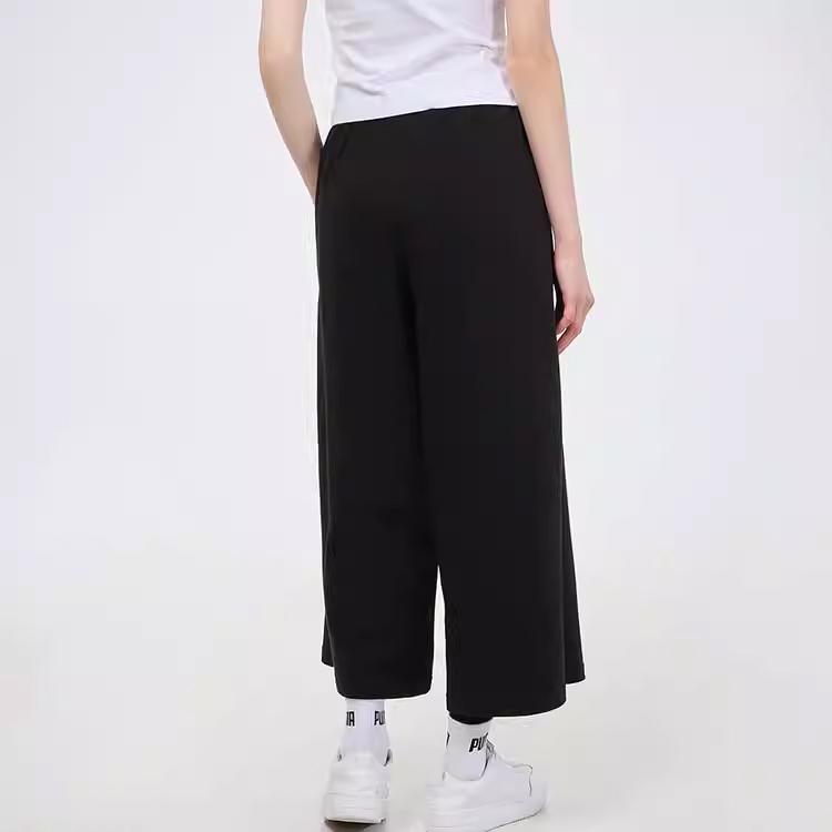 Puma Knitted Wide Leg Sweatpants Women Bottoms Black 532613-01