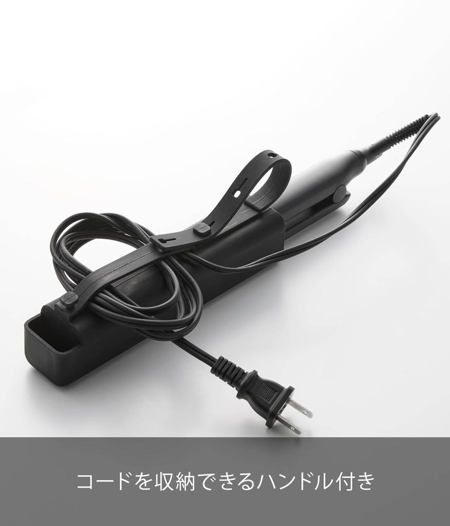 Yamazaki Silicone Hair Iron W x D x H Hair Iron Keeps Hair Iron 5299 Cover, Large, Black, Dimensions 4.1cm 5.3cm 19.6cm (excluding strap), Beautés