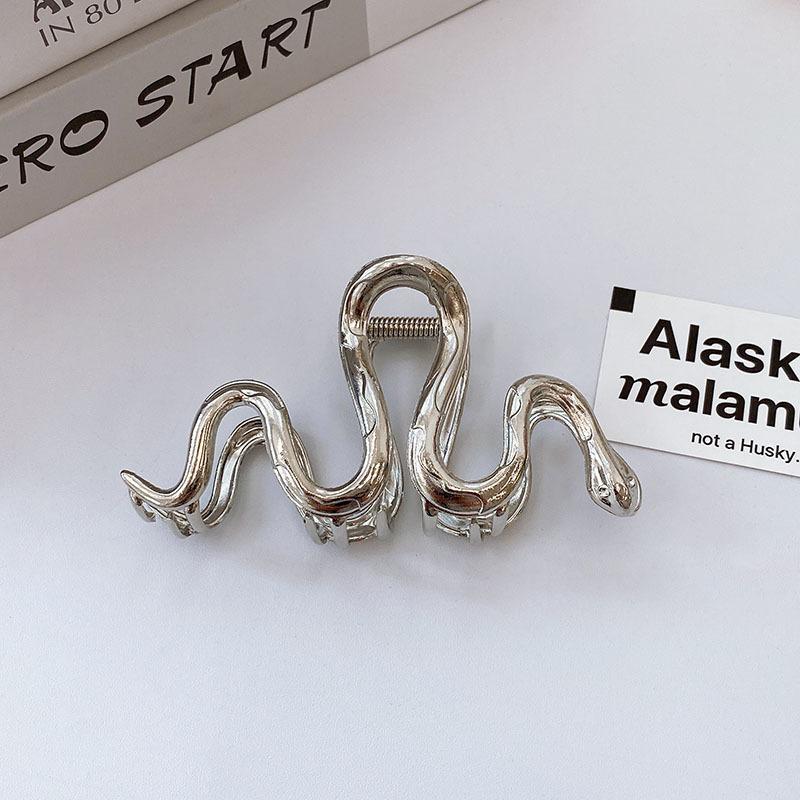 1Pcs Fashion Simple Snake Shaped Wave Metal Hair Claws For Women Girls Party Hair Accessories
