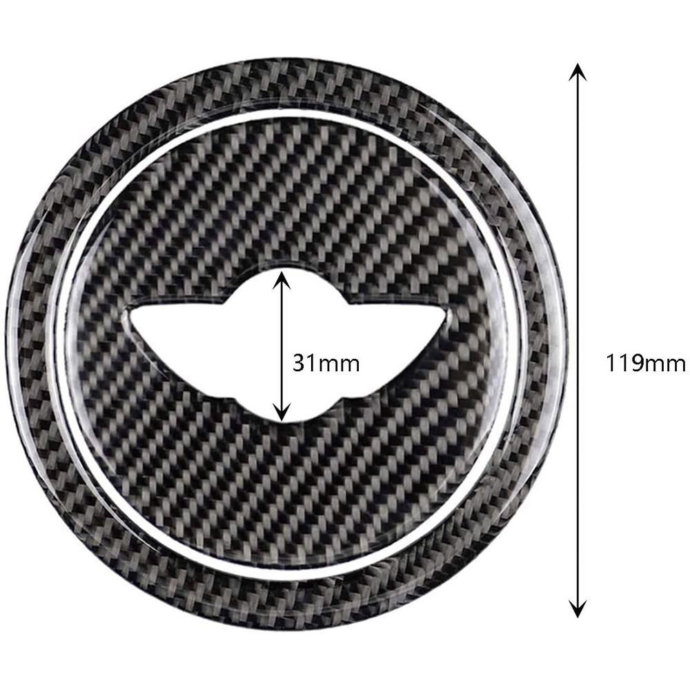 Carbon Fiber Car Steering Wheel Logo Cover Emblem Badge Sticker for Mini Cooper R55 R56 R Series Accessories
