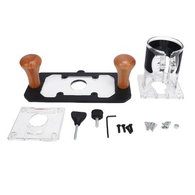 Woodworking Trimmer Router Base Multifunctional Carving Milling Base with Transparent Cover for