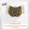 Comfy Fluffy Masque for Parties DIY Therian Kit Plush Furry Fox/Cat Animals with Realistic Fox Tail Eye Mesh Christmas Halloween Masquerade Cosplay