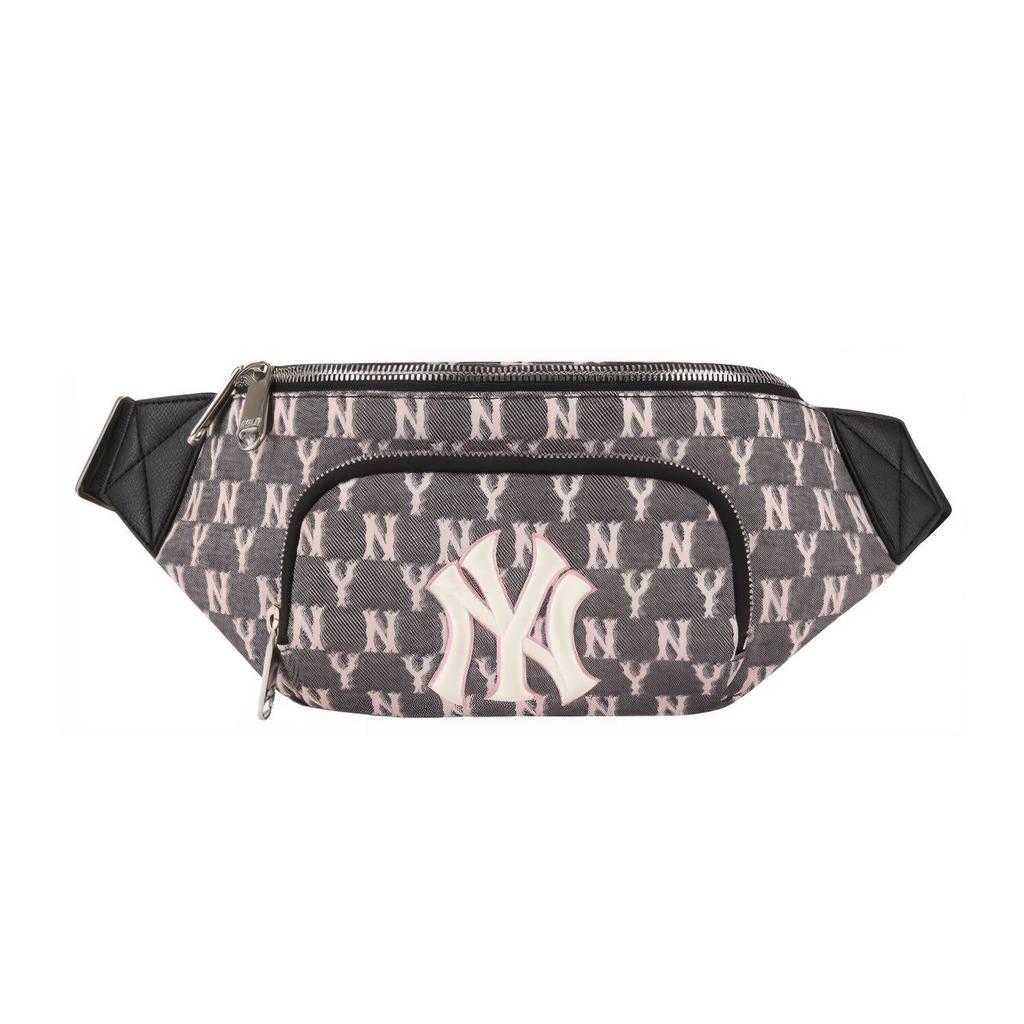 New MLB Monogram Collection Polyester Combo Bag, Shoulder Bag, Crossbody Bag, Fanny Pack Regular Unisex Dirty Pink Print 32BGCA011-50L