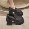 2023 Women's Retro British Mary Jane High Heel Leather Shoes