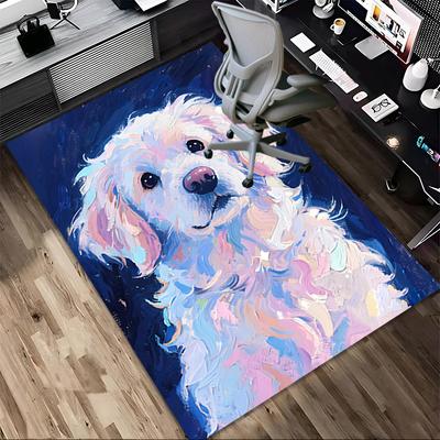 Dog Painting Pattern Area Rug, Office Carpet Indoor Outdoor Entrance Doormat, Non-Slip Soft And Comfortable, Living Room, C122065