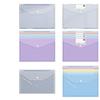 Transparent A4 File Bag, Large Capacity Snap Button, Test Paper & Document Storage for Students