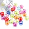 20Pcs/Lot 14mm Acrylic Beads Clear Color 4.9mm Large Hole Loose Beads For Diy Jewelry Bracelet Necklace Accessories