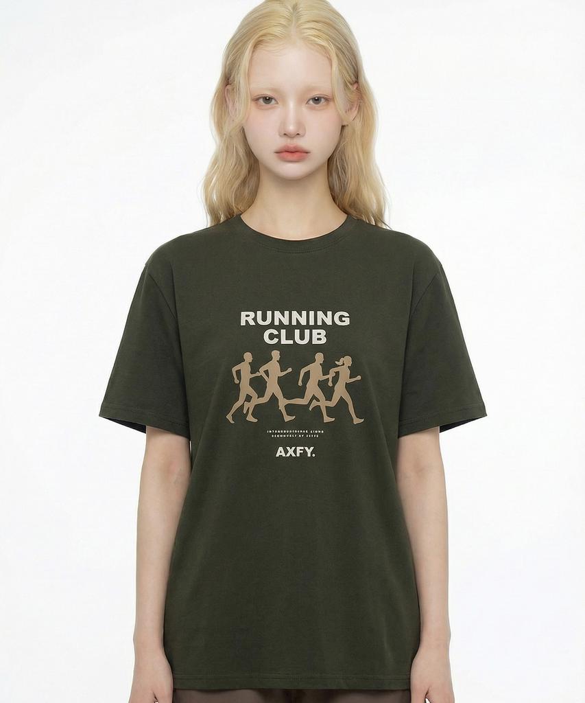 Egseupai Running Club Coolever Short Sleeve T-Shirt - Khaki