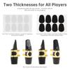 64pcs Food Grade Silicone 0.8mm 0.5mm Oval Mouthpiece Cushions Alto Tenor Saxophone Clarinet Beginner Enthusiast