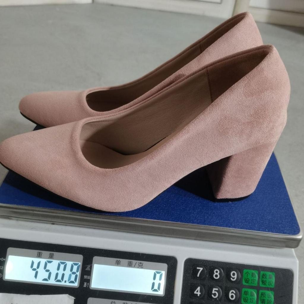 22 Large Size High Heels Professional Fairy Style Thick Heel Suede Temperament Elegant Single Shoes