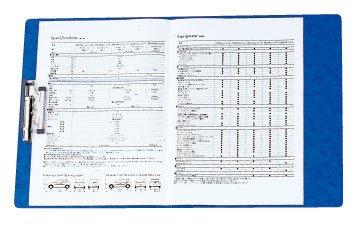 LIHIT LAB Punchless File, Bi-Fold, A4, Indigo, F-307-5, 00036255 (Set of 5)
