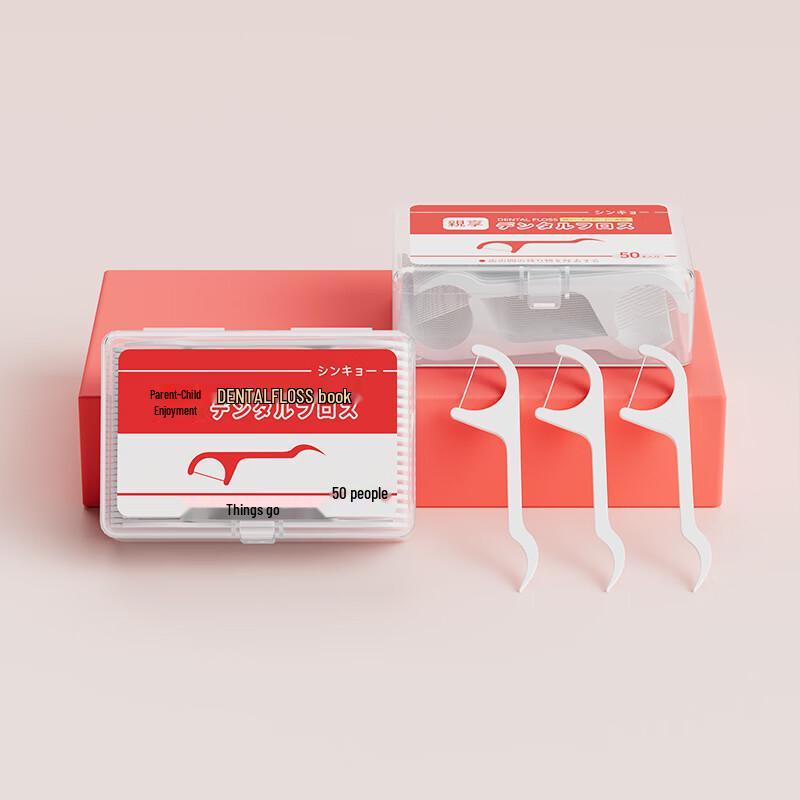Qingxiang Ultra-Fine Round Dental Floss Sticks, 100 Count