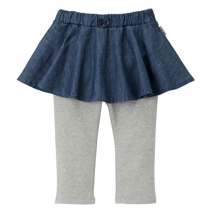 MIKIHOUSE HOT BISCUITS Skirted Pants 110cm Navy x Gray 73-3205-570