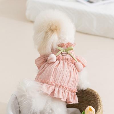 Gonna Principessa Tulipano Pet del Vento Primavera Estate Traspirante Orsetto Teddy Cani Piccoli e Medi Gatto Cucciolo Vestiti per Cani