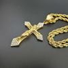 Jesus Cross Pendant Necklaces for Women Gold Color Zircon Christians Necklace Party Jewelry Girls Accessories