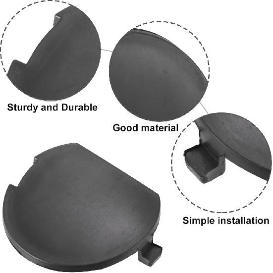 ACROPIX Bil Främre Bakre Stötfångare Dragkrok Dragögla Krok Skyddskåpa Passar för Mazda 3 2014-2018 - Förpackning med 3 Svart