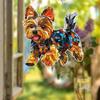 Small Animal Acrylic Sun Catchers Flat Pendant, Home Outdoor Garden Courtyard Hanging Decoration Ornaments