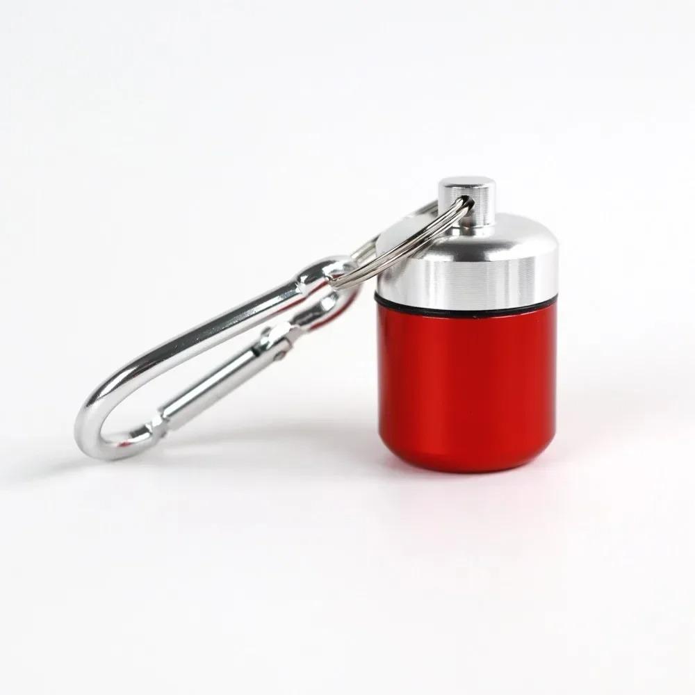 New Premuim Portable Aluminum Waterproof Pill Cases Box Earplug Keychain Case Travel Container for Jewelry or Ear Plugs Sleek