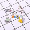 Broche Insigne en Alliage Bécher & Tube à Essai Dessin Animé