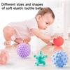 Teething Ball For Babies, Sensory Toys With Multiple Textures, Educational Grab Ball, Water Squeak Toy For Crawling Training