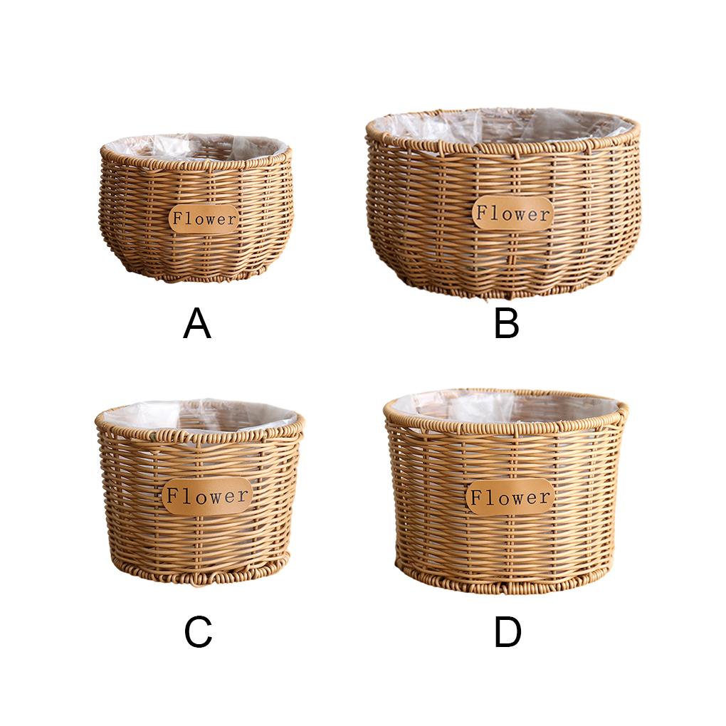 Woven er Basket Rattan Braided Succulent Storage Garden Plant Pot Manual Fruit Organizer Wedding Party Ornaments