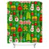 TU Christmas Shower Curtain Festive Holiday Decor Waterproof Bathroom Curtain Farmhouse Style Modern Design Holiday Home Decor X