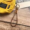 Keycord Genuine Leather Keychain Accessories Bronze Keyring Lanyard Simple Key Lanyard Vintage Keychain for Cell Phone Chain