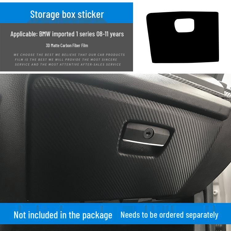 

Fits 08-11 BMW 1 Series: Carbon Fiber Center Console Gearshift & Door Anti-Kick Film Sticker for Interior Mod.