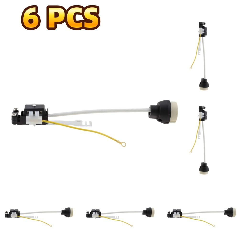 

6 шт. Керамический патрон для тестирования ламп GU10, патрон для лампы старения, основание для галогенной лампы, светодиодный патрон, переходник, клеммная коробка с кабелем GU10