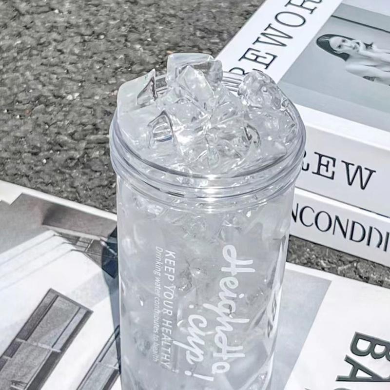 600Ml Water Cup Handy Cup Sports Water Bottle Food Grade Material Tea Partition Water Cup Female Straw Cup Summer Portable