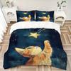 3Pcs Celestial Kitty Printed Bedding Set, Breathable And Soft,(Includes 1 Duvet Cover And 2 Pillowcases, Quilt Not Included) yy250815190