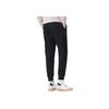 Li Ning Sports Lifestyle Series Loose Fit Drawstring Mid Waist Cuffed Knit Joggers Men Joggers Standard-Black AKLU157-1