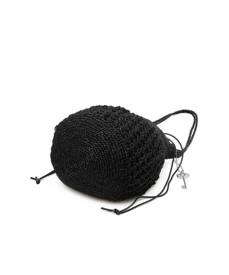 Athe Vanessabruno Black Metal Knitting Shoulder Bag M Aaba6E811Bk