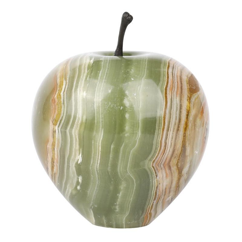 Hot Sale Luxury Ornament Christmas Theme Decoration Gemstone 7cm Christmas Apple for Children Gift