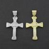 Hip Hop Classic Diamond Cross Pendant Alloy Necklace Men's Hiphop Rap Necklace Hiphop Pendant