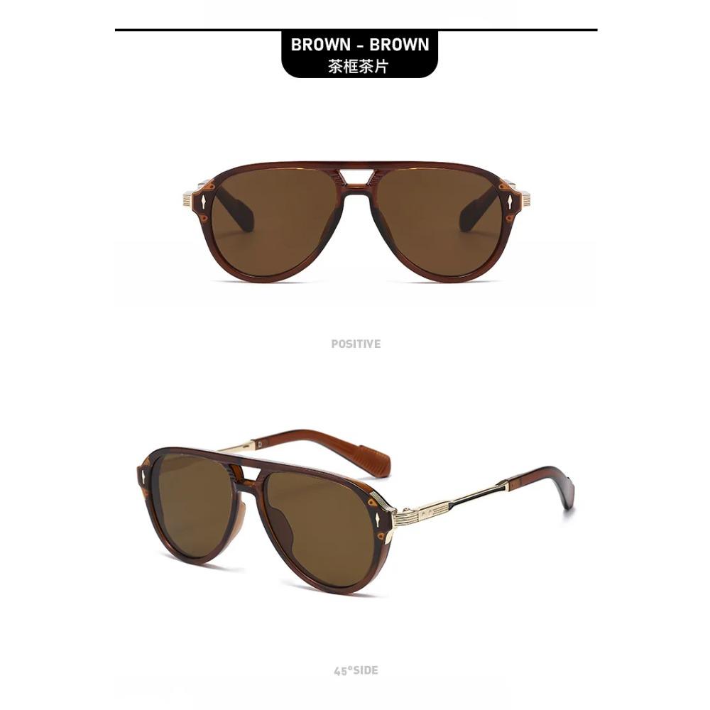 Fashionable Metal Sunglasses Party Gatherings Stage Performances Street Photography Fashion Wear Take UV Resistant Glasses