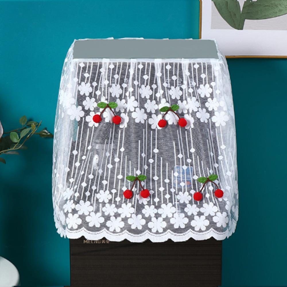Dust-proof Tea Bar Machine Cover Lace Barrel Dust Cover for Home Office Decoration