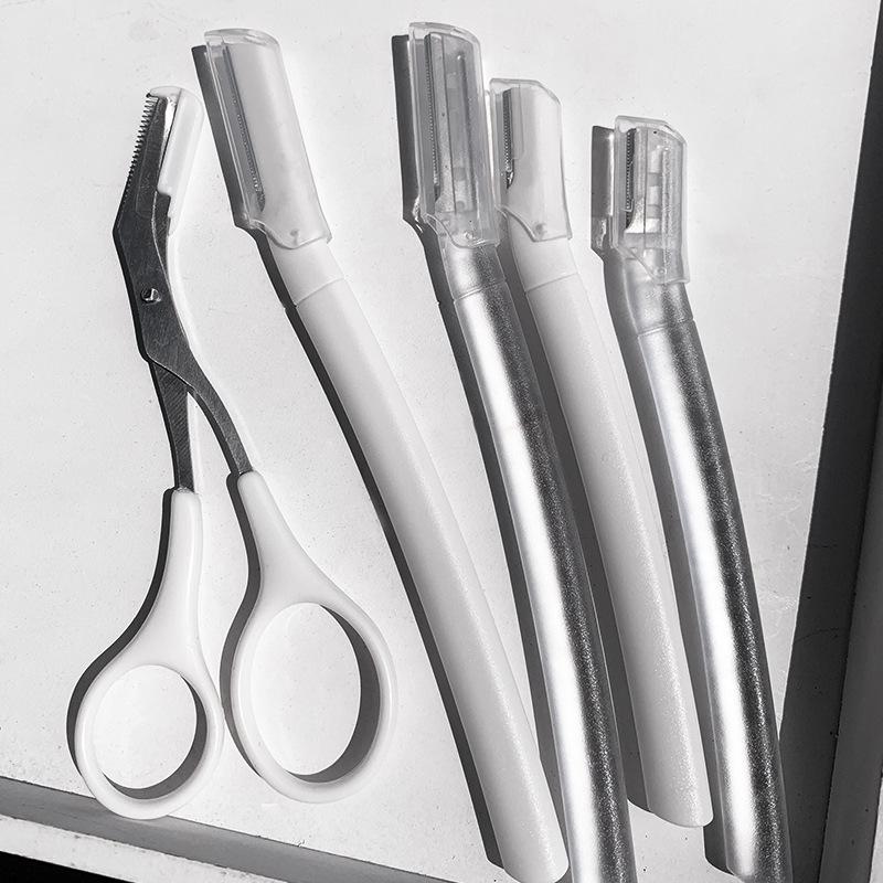 Xixi 5-Piece Eyebrow Grooming Set: Razor, Scraper, Scissors, Trimmers, Tweezers