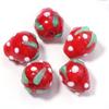 5pcs/lot Colored Strawberry Shaped Lampwork Beads Loose Spacer Glass Beads For DIY Charms Bracelet Earrings Jewelry Accessories
