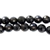Strand of 62 Round Faceted Beads 6mm 6 Mm Faceted Black Spinel